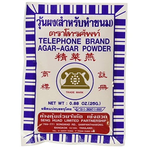 Telephone Product Of Thailand Agar Powder, 0.88 Ounce Pack Of 5