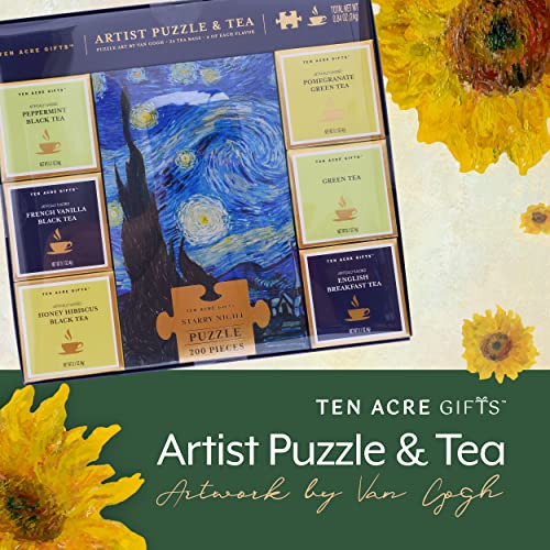 Ten Acre Gifts Artist Tea And Puzzle Gift Set, Gift Box Featurin