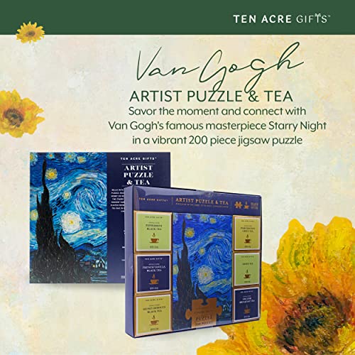 Ten Acre Gifts Artist Tea And Puzzle Gift Set, Gift Box Featurin