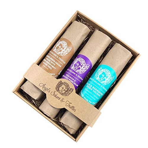 Angel Salumi Exotic Game Salami Crate - Salami Gift Box With Bis