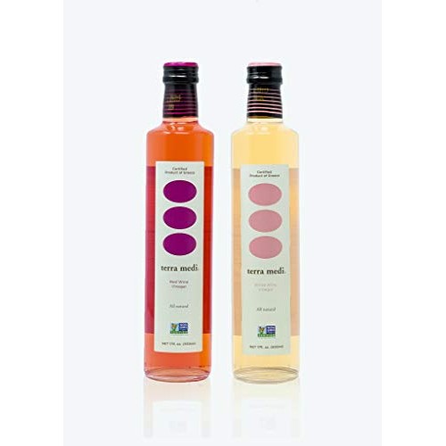 Terra Medi Pack Red And White Wine Vinegar 2X17Oz