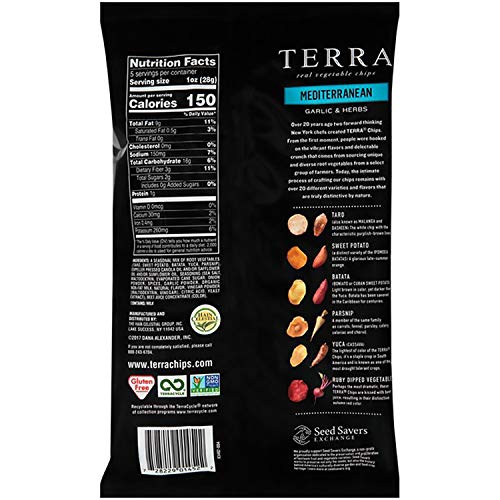 Terra Chips Exotic Vegetable Medley, Mediterranean, 5 Oz