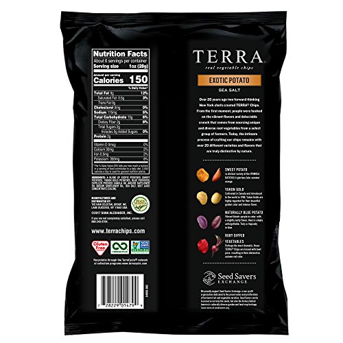 Terra Exotic Potato Chips With Sea Salt, 5.5 Oz. Pack Of 6