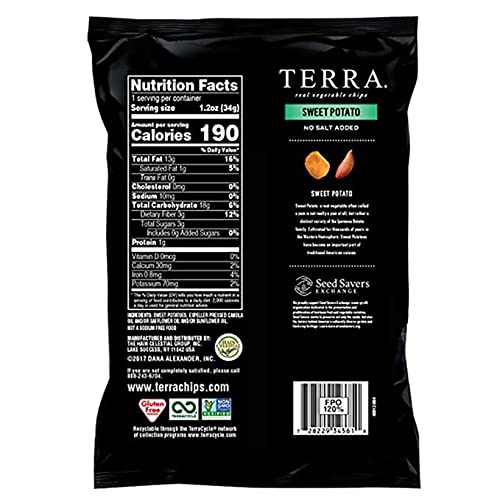 Terra Original And Sweet Potato Vegetable Chips, 1Oz Bag Pack O