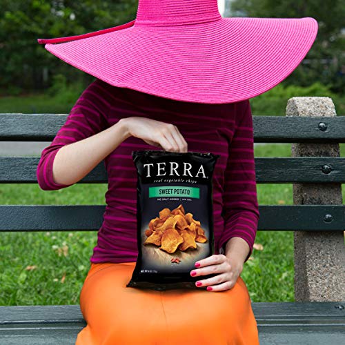 Terra Sweet Potato Chips, No Salt Added, 6 Oz. Pack Of 12