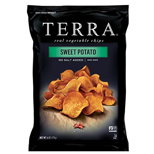 Terra Sweet Potato Chips, No Salt Added, 6 Oz. Pack Of 6