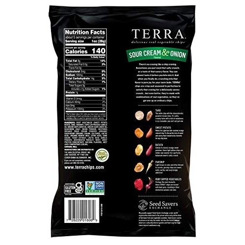 Terra Vegetable Chips, Sour Cream & Onion, 5 oz