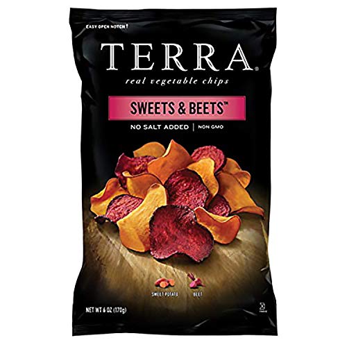 Terra Sweets &Amp; Beets Chips, No Salt Added, 6 Oz. Pack Of 12