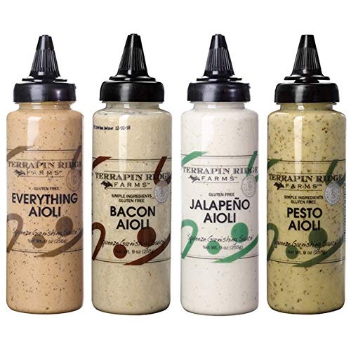 Aioli Only 4 Pack - Everything Aioli 9 Oz, Bacon Aioli 9 Oz,