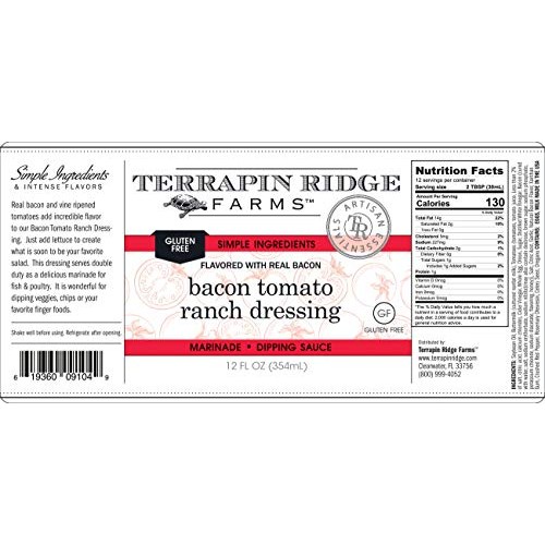 Bacon Tomato Ranch Dressing By Terrapin Ridge Farms – One 12 Oz