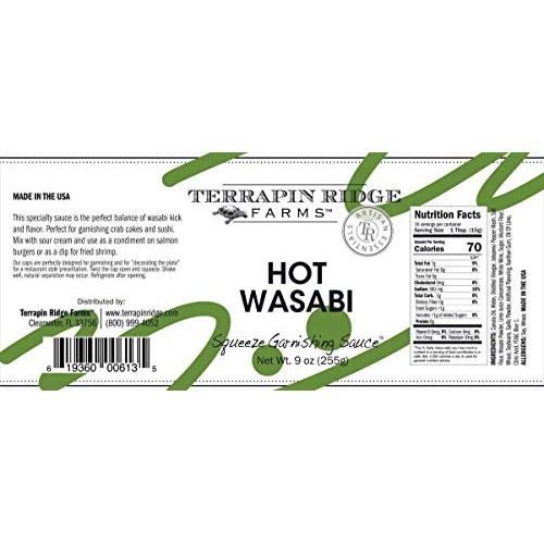 Terrapin Ridge Farms Hot Wasabi Squeeze Garnishing Sauce 3 Pack
