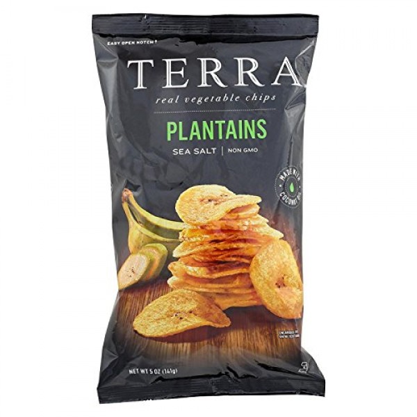 Terra Chips, Plantain Sea Salt Chips 5 Oz - Pack of 12