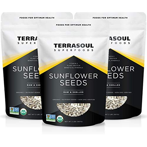 Terrasoul Superfoods Hulled Organic Sunflower Seeds, 6 Lbs 3 Pack