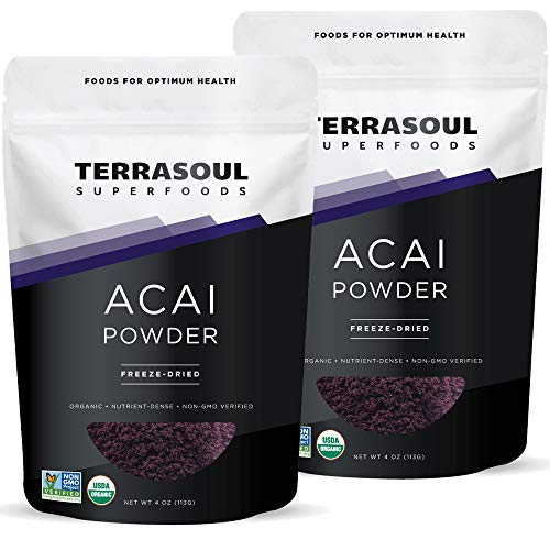 Terrasoul Superfoods Organic Acai Berry Powder, 8 Oz - Freeze-Dr