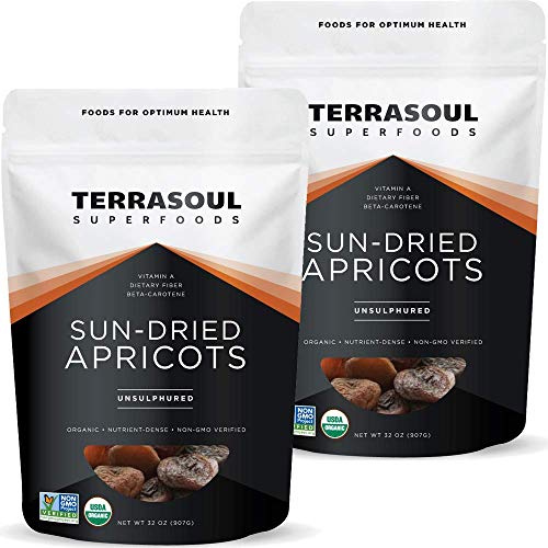 Terrasoul Superfoods Organic Apricots, 4 Lbs 2 Pack - Sun-Drie