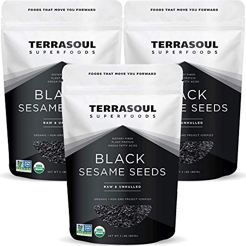 Terrasoul Superfoods Organic Black Sesame Seeds, 6 Lbs 3 Pack