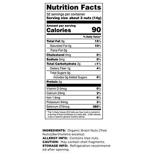 Terrasoul Superfoods Organic Brazil Nuts, 1 Lb - Raw | Unsalted