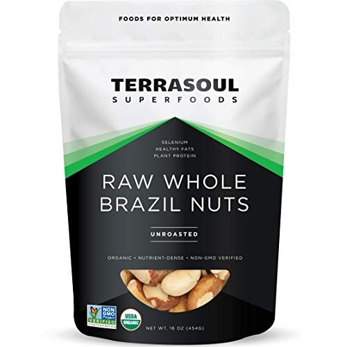 Terrasoul Superfoods Organic Brazil Nuts, 1 Lb - Raw | Unsalted