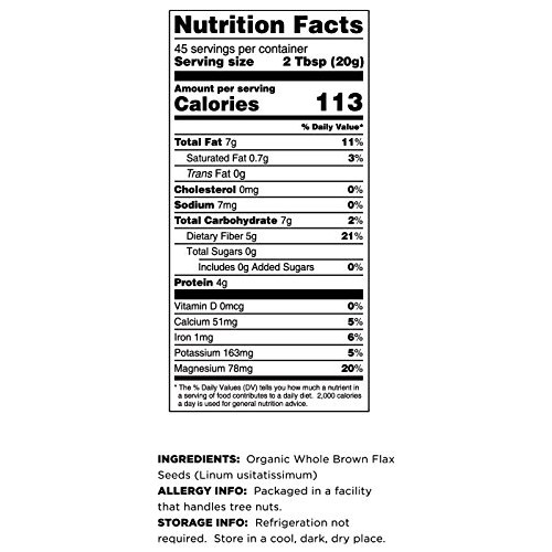 Terrasoul Superfoods Organic Brown Flax Seeds, 4 Lbs 2 Pack