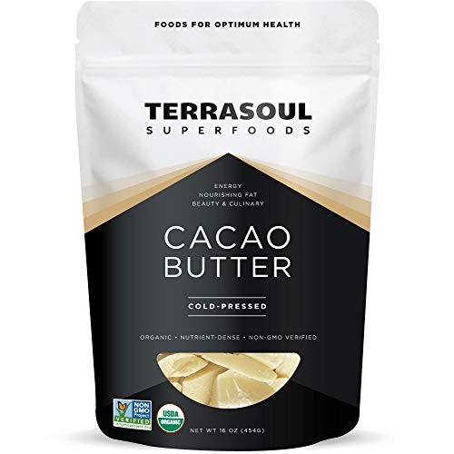 Terrasoul Superfoods Organic Cacao Butter, 1 Lb - Raw | Keto | V