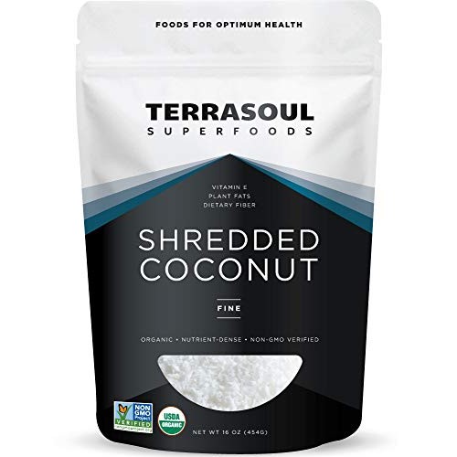 Terrasoul Superfoods Organic Coconut Flakes, 16 Oz - Finely Shre