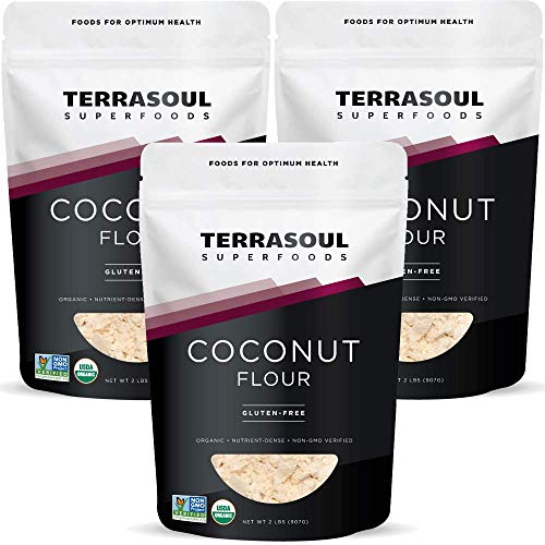 Terrasoul Superfoods Organic Coconut Flour, 6 Lbs 3 Pack - Glu