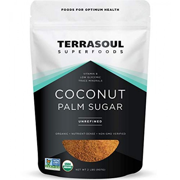 Terrasoul Superfoods Organic Coconut Sugar, 2 Lbs - Low Glycemic