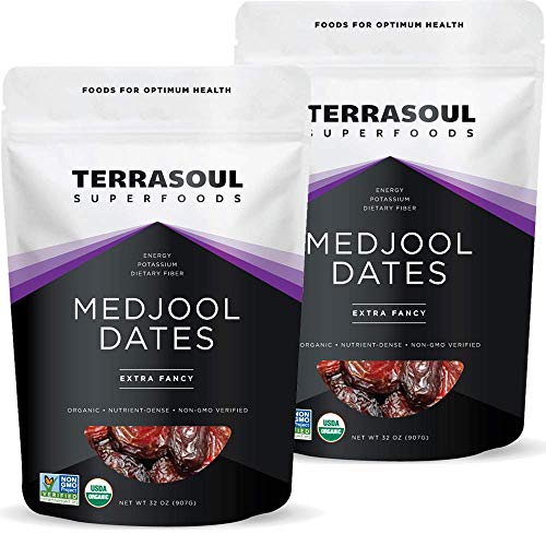 Terrasoul Superfoods Organic Medjool Dates, 4 Lbs - Soft Chewy T