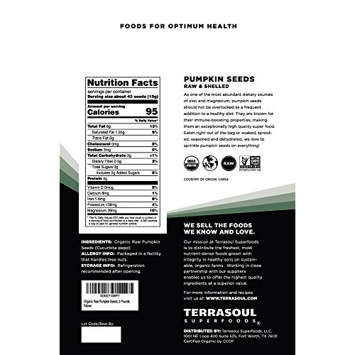 Terrasoul Superfoods Organic Pumpkin Seeds, 4 Lbs - Premium Qual