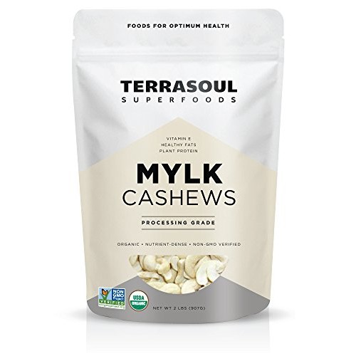 Terrasoul Superfoods Organic Raw Cashews Mylk Grade, 2 Pounds