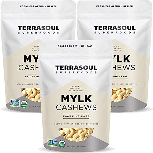 Terrasoul Superfoods Organic Raw Cashews Mylk Grade, 6 Pounds