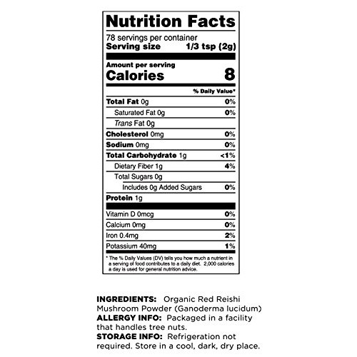 Terrasoul Superfoods Organic Reishi Mushroom Powder 4:1 Extract