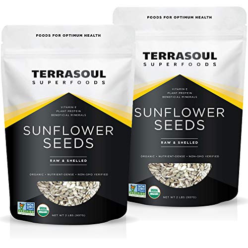 Terrasoul Superfoods Organic Sunflower Seeds, 4 Lbs 2 Pack - H