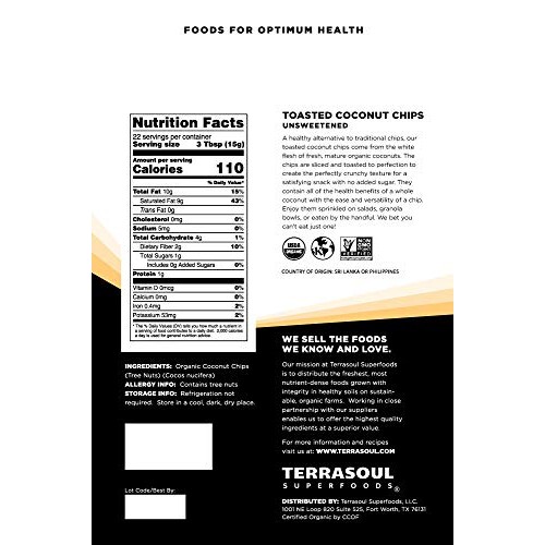 Terrasoul Superfoods Organic Toasted Coconut Chips, Pack Of 3 2
