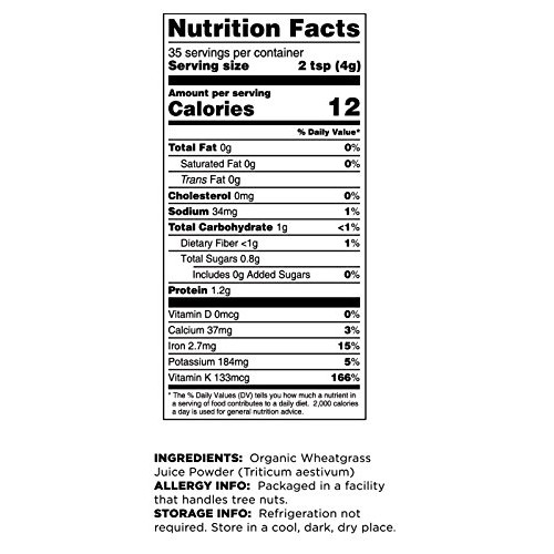 Terrasoul Superfoods Organic Wheat Grass Juice Powder, 5 Ounces