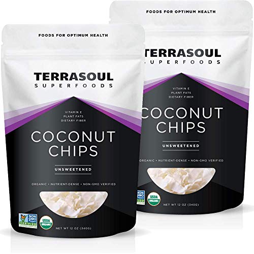 Terrasoul Superfoods Raw Coconut Chips Organic, 1.5 Lbs 2 Pack