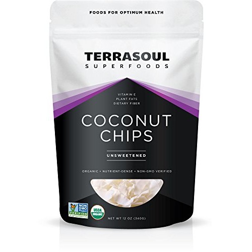 Terrasoul Superfoods Raw Coconut Chips Organic, 12 Ounces