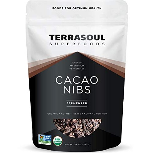 Terrasoul Superfoods Raw Organic Cacao Nibs, 1 Lb - Raw | Keto |