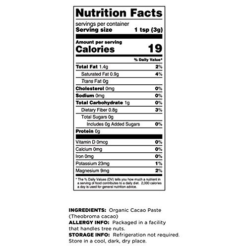 Terrasoul Superfoods Raw Organic Cacao Paste/Liquor, 1 Pound