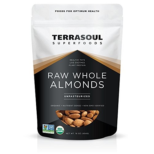 Terrasoul Superfoods Raw Unpasteurized Organic Almonds Sproutab