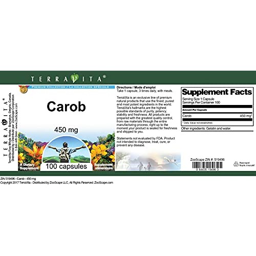 Carob - 450 Mg 100 Capsules, Zin: 519496