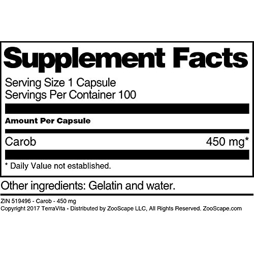 Carob - 450 Mg 100 Capsules, Zin: 519496