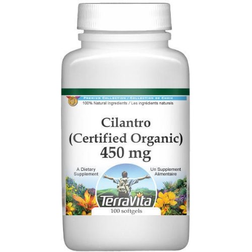 Cilantro Coriander Certified Organic - 450 Mg 100 Capsules,