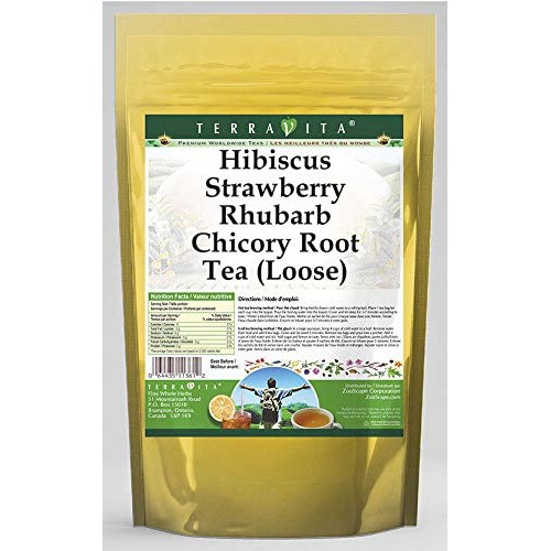 Hibiscus Strawberry Rhubarb Chicory Root Tea Loose 4 Oz, Zin: