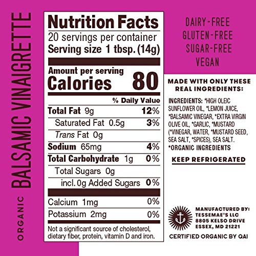 Tessemaes All Natural Salad Dressing 2-Pack Organic Balsamic