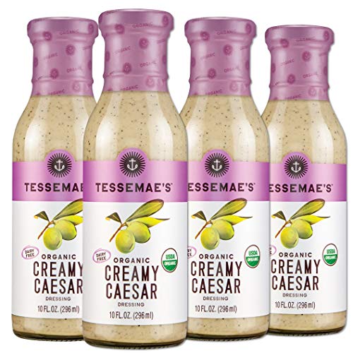 Tessemaes Organic Creamy Caesar Dressing, Whole30 Certified, Ke