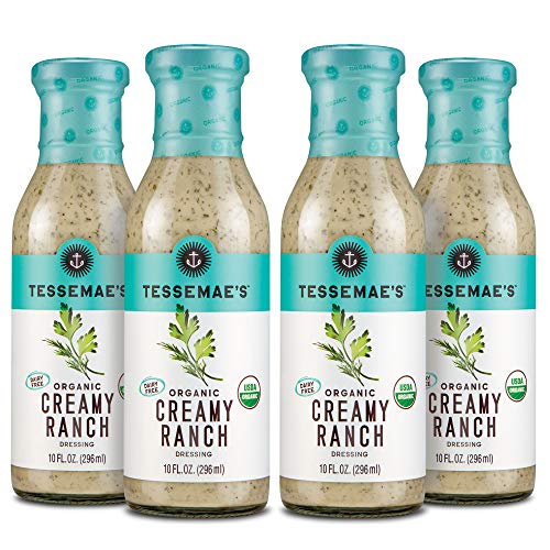 Tessemaes Organic Creamy Ranch Dressing, Whole30 Certified, Ket