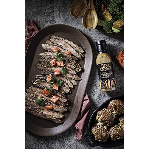 Teta Foods Garlic Dip & Spread, Shawarma Marinade, and Fattoush