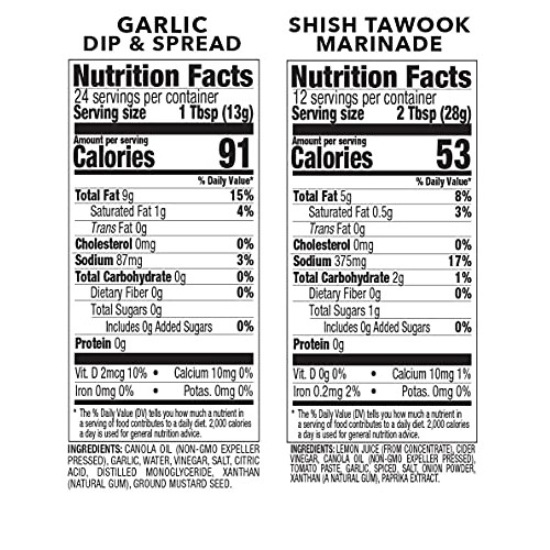 Teta Foods Garlic Spread-2 and Shish Tawook Marinade-1 Pack of 3