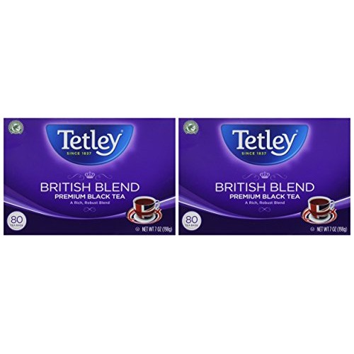 Tetley British Blend Premium Black, Tea Bags, 80 Ct, 2 Pk